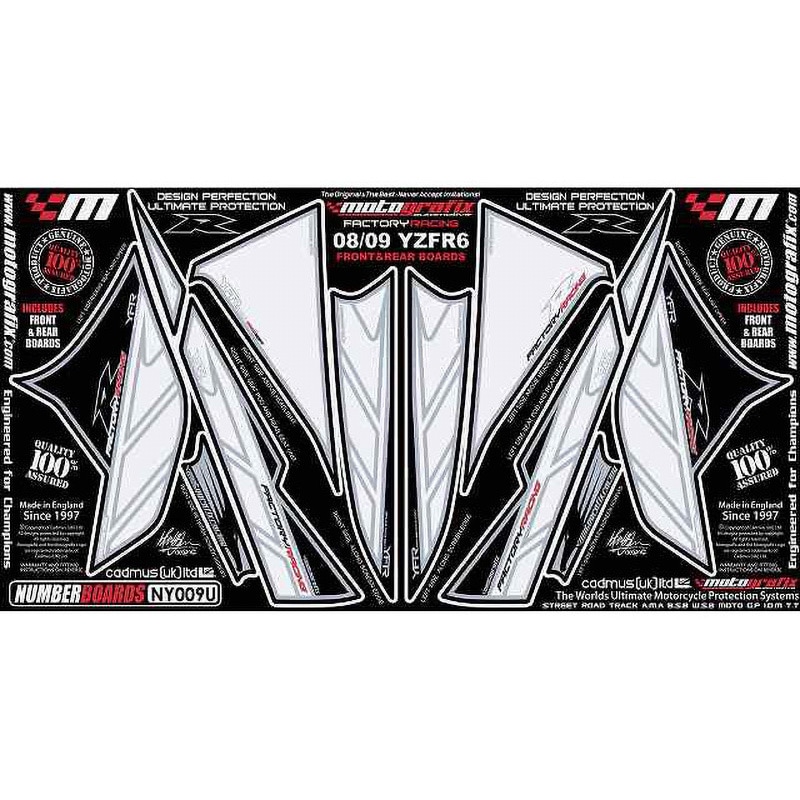 NY009U FRONT/REAR BODY PAD MOTO GRAFIX (モトグラフィックス) 適合車種YAMAHA YZF-R6(08-)   NY009U