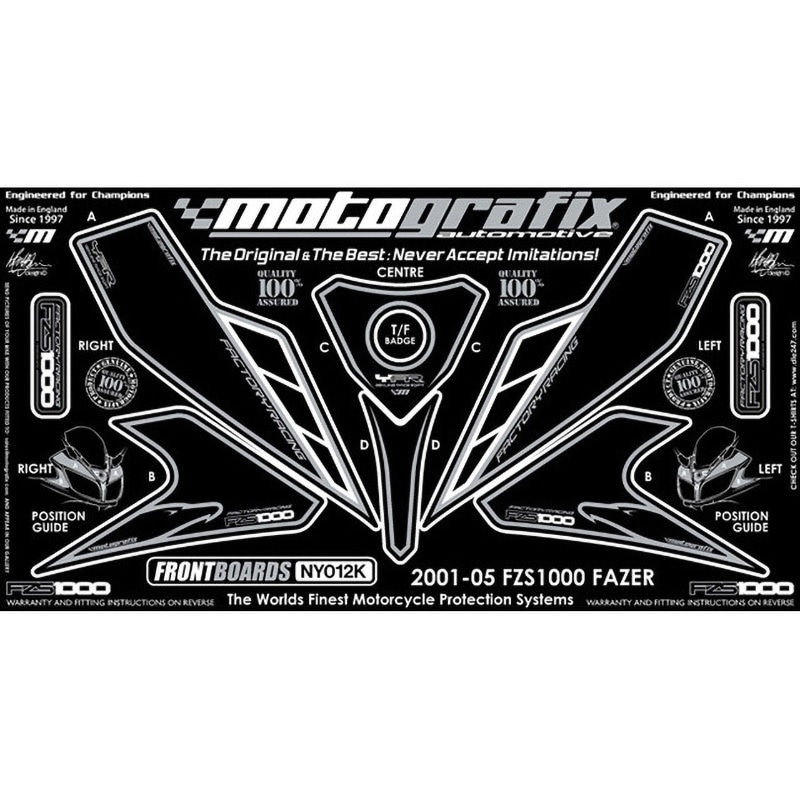 NY012K FRONT BODY PAD MOTO GRAFIX (モトグラフィックス) 適合車種YAMAHA FZS 1000 FAZER(01-05)   NY012K