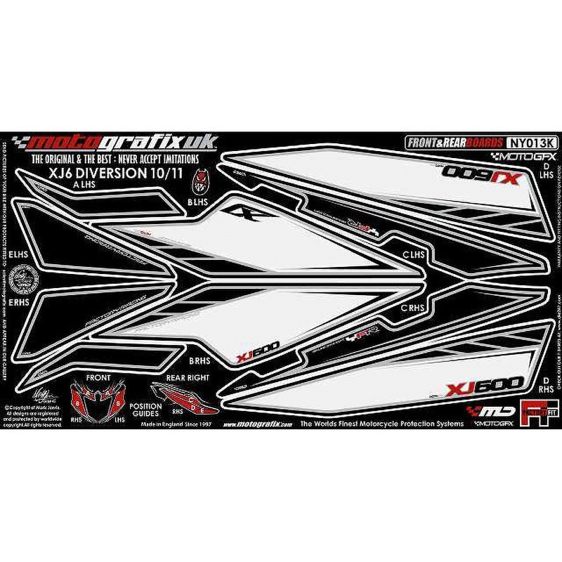 NY013K FRONT/REAR BODY PAD MOTO GRAFIX (モトグラフィックス) 適合車種YAMAHA XJ6 DIVERSION(10/11)