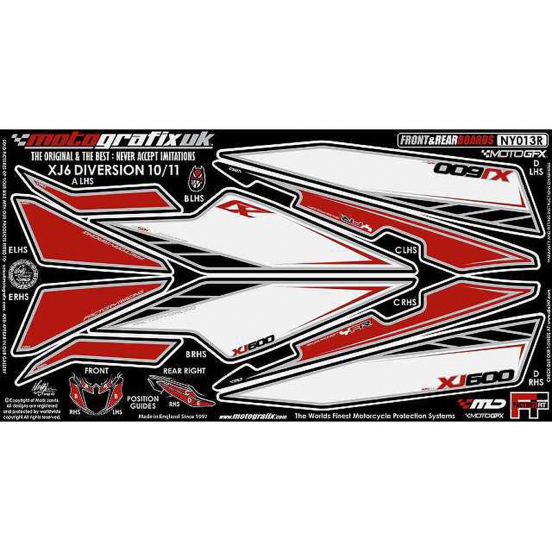 NY013R FRONT/REAR BODY PAD MOTO GRAFIX (モトグラフィックス) 適合車種YAMAHA XJ6 DIVERSION(10/11)