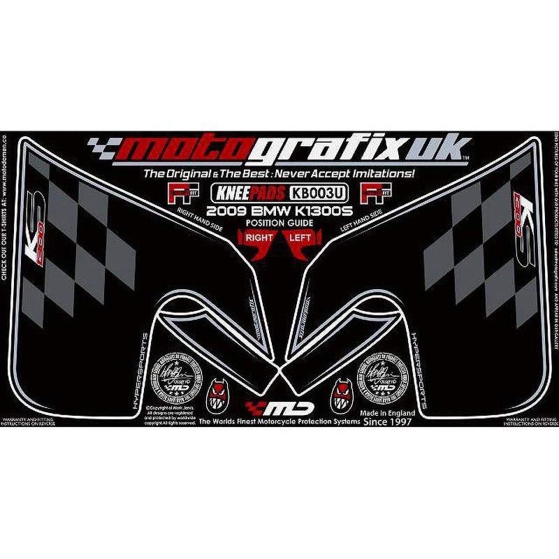 KB003U KNEE BODY PAD MOTO GRAFIX (モトグラフィックス) 適合車種BMW K1300S(09-)   KB003U 10,786円