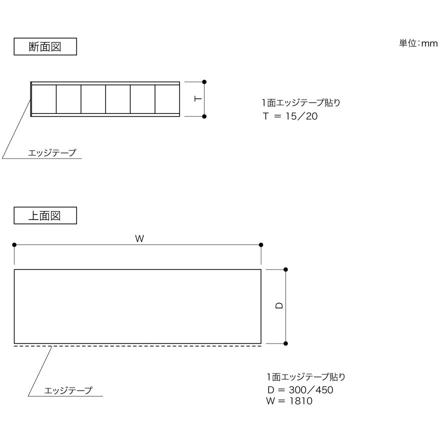 O20-16-DG アートランバー ダークグレー 南海プライウッド 幅1810mm厚