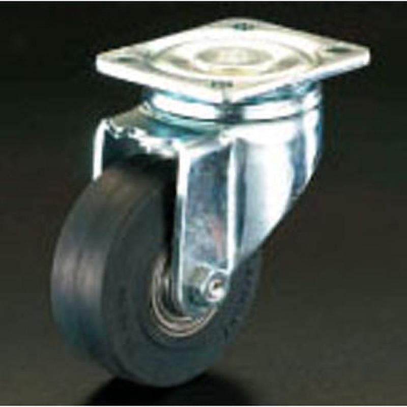EA986HF-125 125mm 自在金具付キャスター エスコ 単輪 ソリッドラバー車輪 許容荷重280daN   EA986HF-125