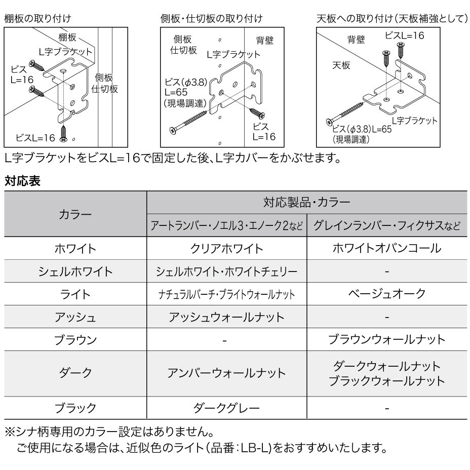 LB-B L字ブラケットセット 1セット(4個) 南海プライウッド 【通販