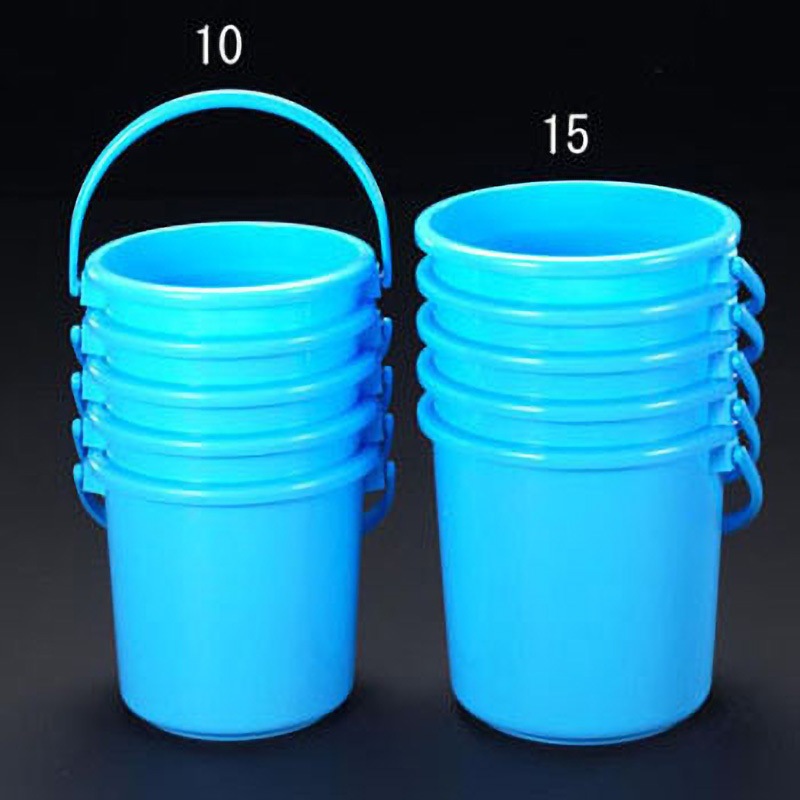 EA991PD-15 ポリバケツ エスコ 本体 目盛付き 15L  1袋(5個) EA991PD-15 5,814円