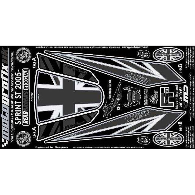 RT002MJ REAR BODY PAD MOTO GRAFIX (モトグラフィックス) 適合車種TRIUMPH SPRINT ST(05-09)   RT002MJ