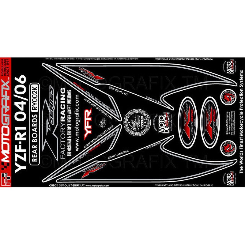 RY002K REAR BODY PAD MOTO GRAFIX (モトグラフィックス) 適合車種YAMAHA YZF-R1(04-06)   RY002K