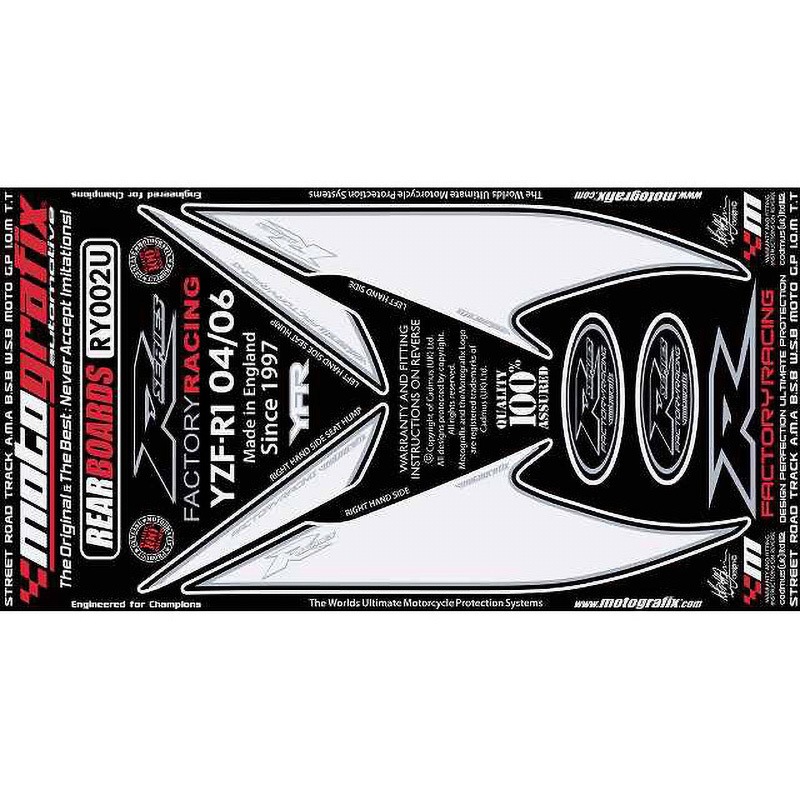 RY002U REAR BODY PAD MOTO GRAFIX (モトグラフィックス) 適合車種YAMAHA YZF-R1(04-06)   RY002U