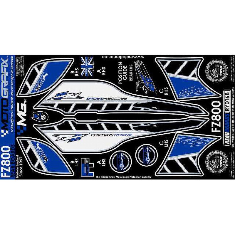 RY016B REAR BODY PAD MOTO GRAFIX (モトグラフィックス) 適合車種YAMAHA FZ8(10-)   RY016B