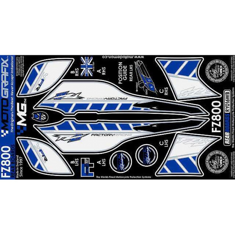 RY016WB REAR BODY PAD MOTO GRAFIX (モトグラフィックス) 適合車種YAMAHA FZ8(10-)   RY016WB