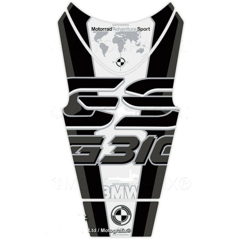 モトグラフィックス Tiger800 タンクパッド ブラック/ホワイト