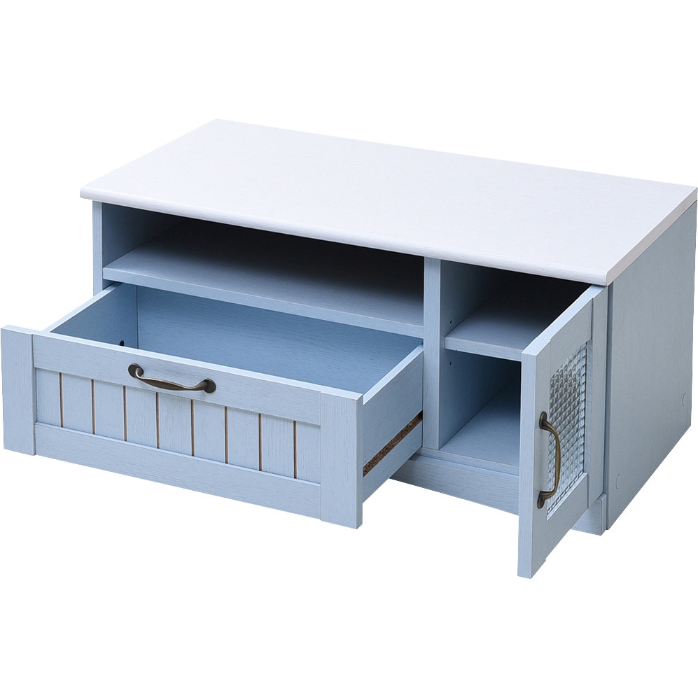 FFC-0001 フレンチカントリー テレビ台 ローボード コンパクト ガラス