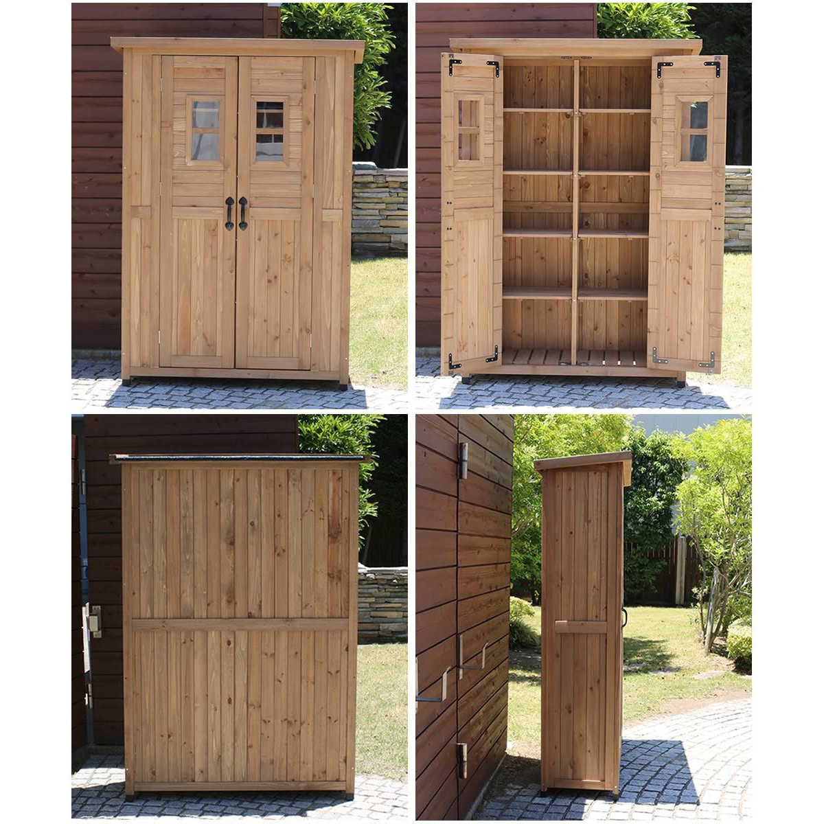 KCSL1260 カントリー調小屋風収納庫 薄型 奥行48cm 住まいスタイル