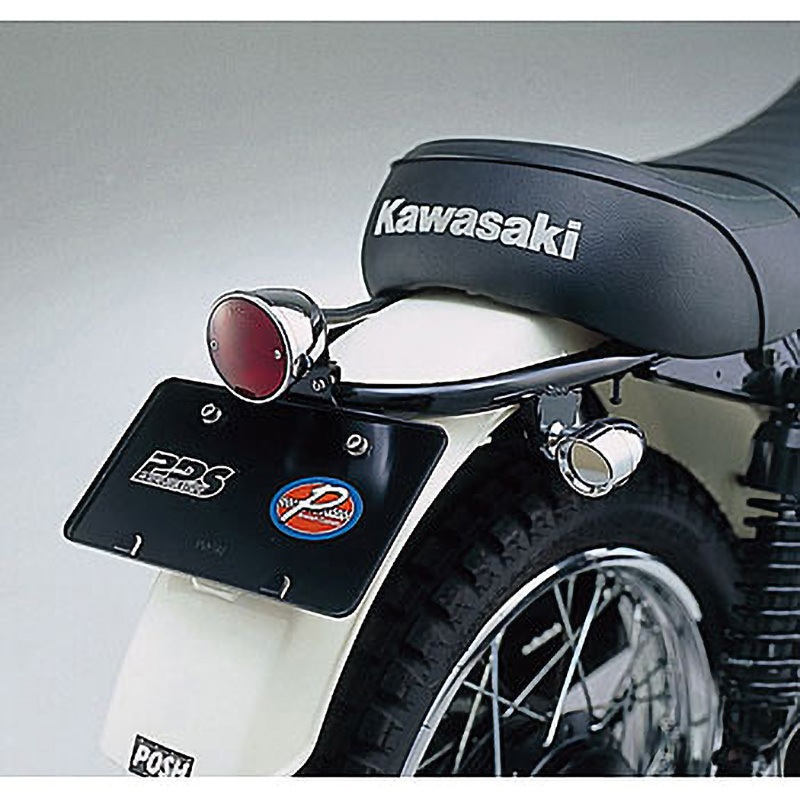 074190-03 ヴィンテージラウンドテールメッキ POSH Faith 主な適合車種250TR(02-07)