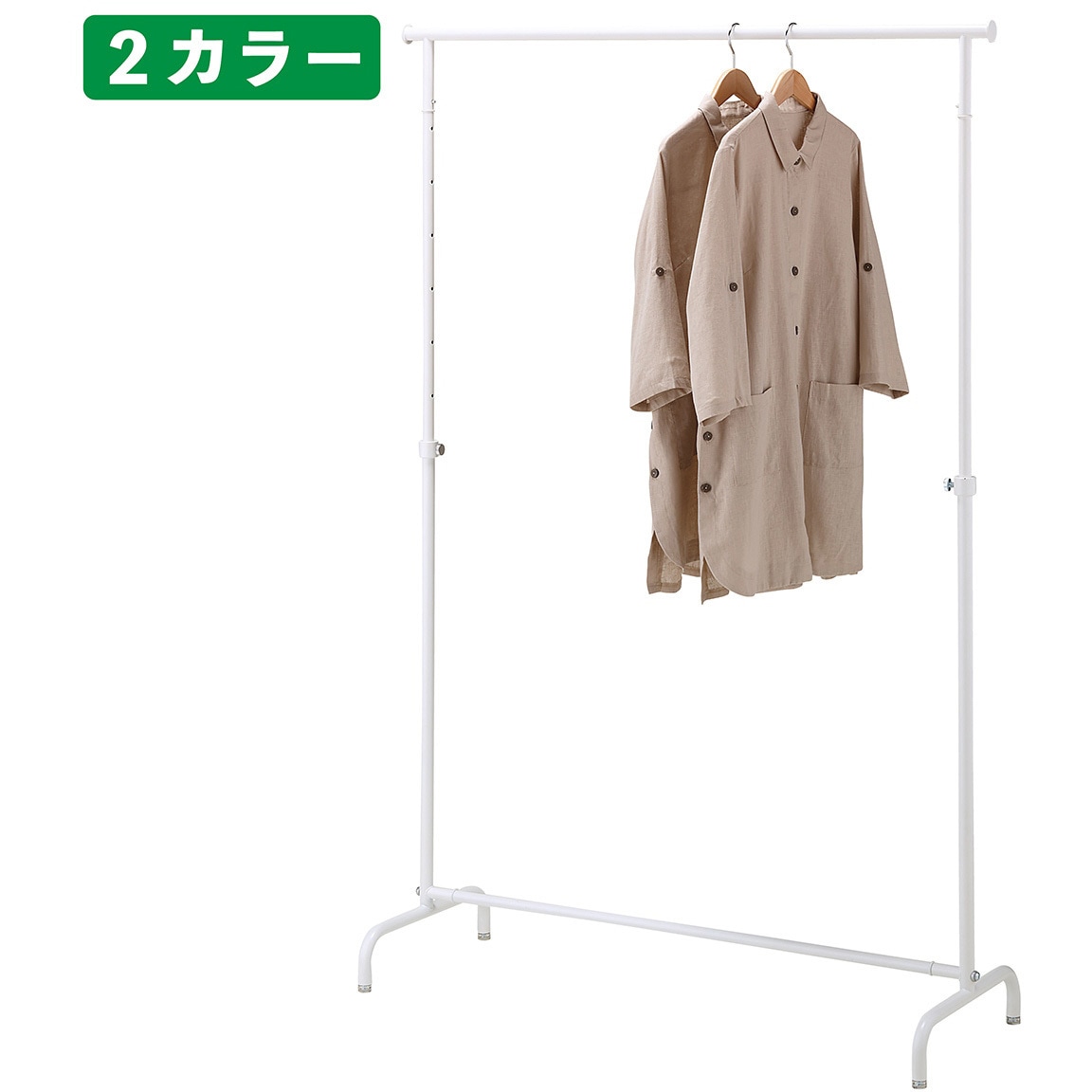 2160-246 オーバーハングタイプ ハンガーラック 丸パイプ ストア・エキスプレス スチール/粉体塗装 ブラック色   2160-246