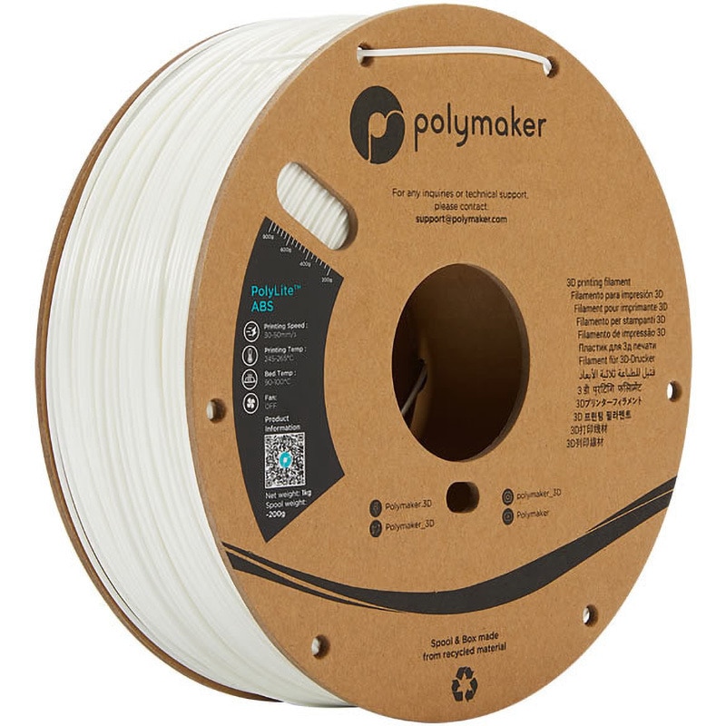 PE01004 PolyLite ABS Polymaker 色Red フィラメント径1.75mm 1個 