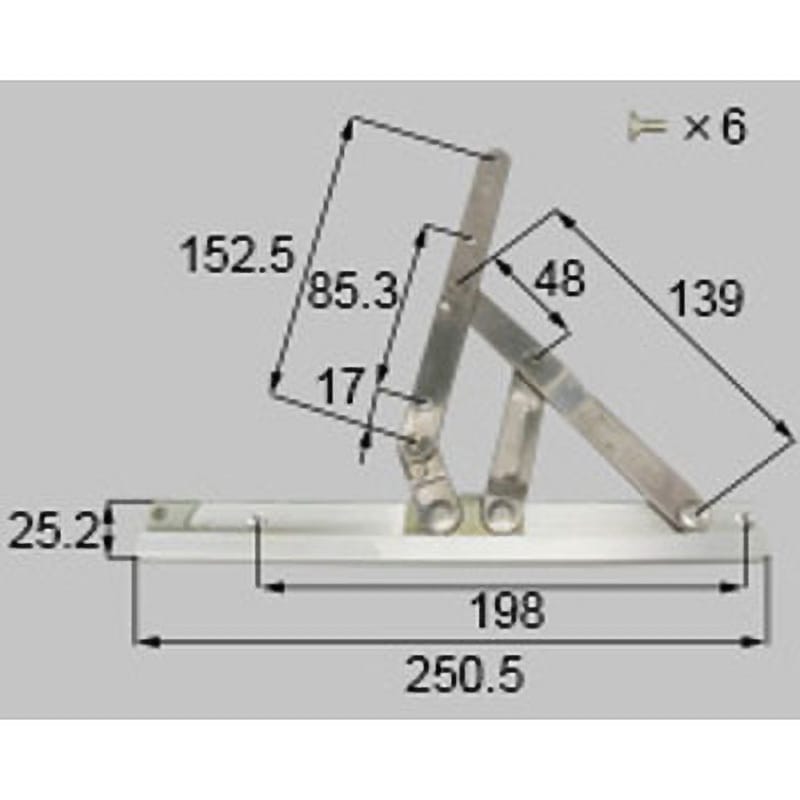 FNMS030 縦すべりフリクションアーム 1セット TOSTEM(LIXIL) 【通販モノタロウ】