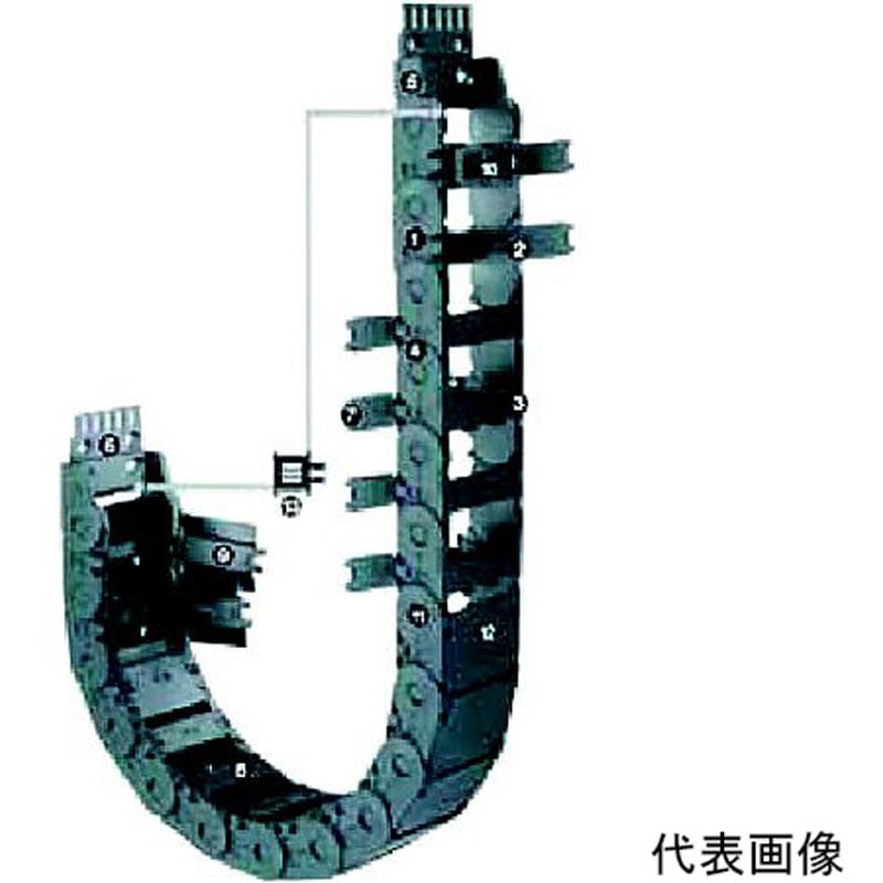 2400.12.250.0-49L エナジーチェーン ケーブル保護管 内幅125mm 外幅141mm 曲げ半径R250mm 2400.12.250.0シリーズ 1個 Igus(イグス) 【通販モノタロウ】