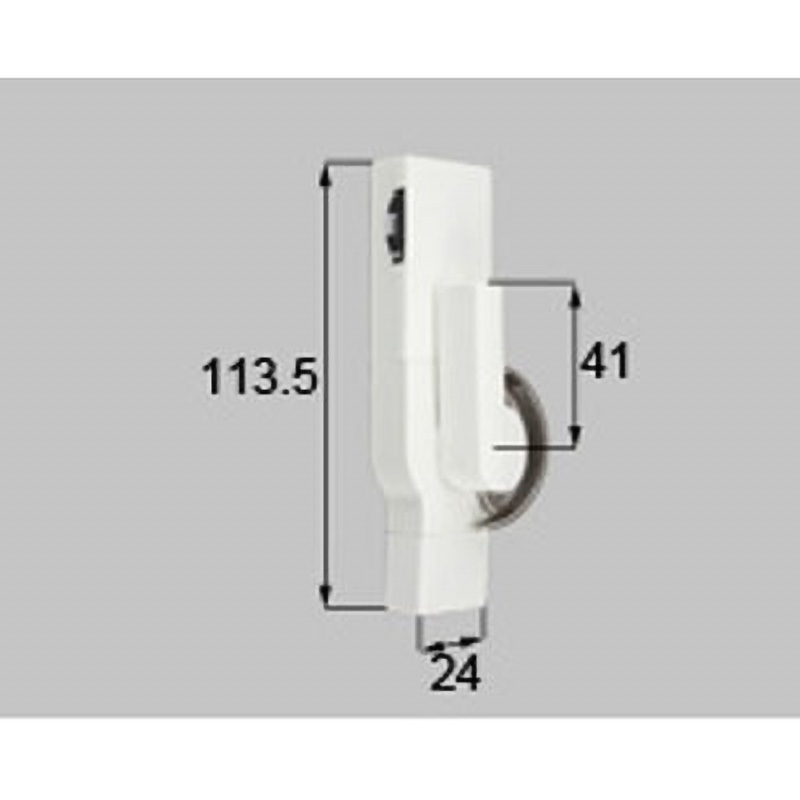 HAKEY81L ダイヤル式クレセント L=41mm 新日軽(LIXIL) L(左)勝手用 ホワイト色   HAKEY81L