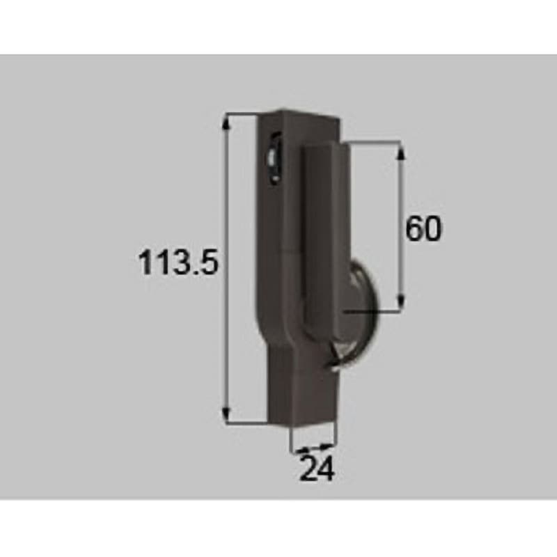 TAKEY82L ダイヤル式クレセント L=60mm 新日軽(LIXIL) L(左)勝手用 ブラウン系色   TAKEY82L