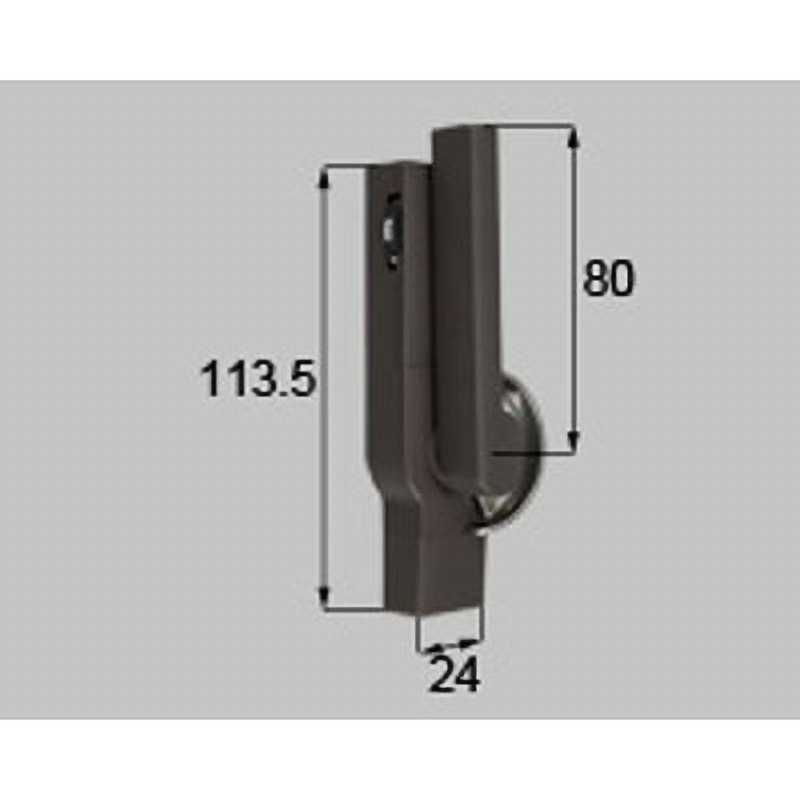 TAKEY83L ダイヤル式クレセント L=80mm 新日軽(LIXIL) L(左)勝手用 ブラウン系色   TAKEY83L
