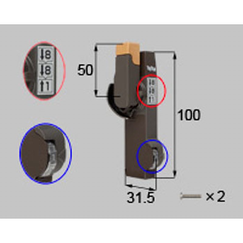 N-01011L-BZLY ダイヤル錠クレセント(小) L(*-01011L-BZLY) TOSTEM(LIXIL) ニュートラルウッド色