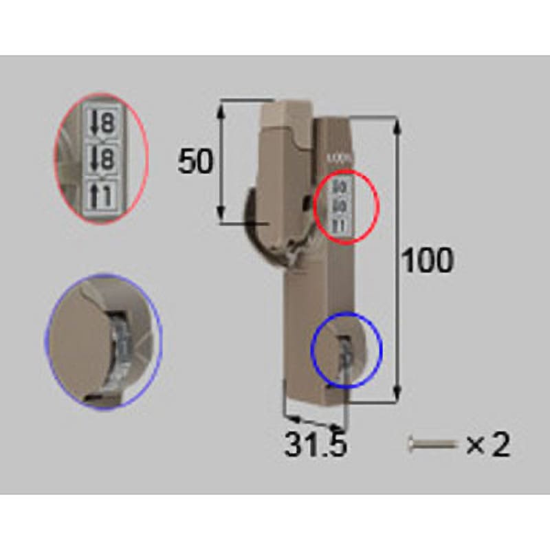 W-01021L-BZLY ダイヤル錠クレセント(小) L(*-01021L-BZLY) TOSTEM(LIXIL) グレー色