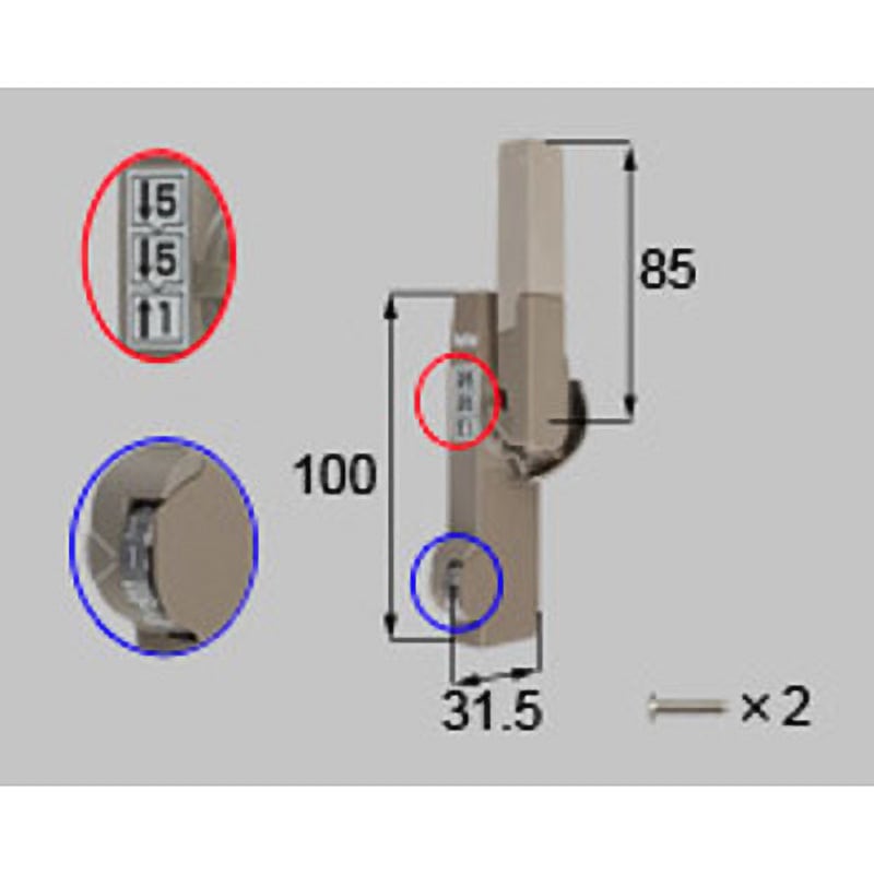 W-01043R-BZLY ダイヤル錠クレセント(大) R(*-01043R-BZLY) TOSTEM(LIXIL) グレー色 5,438円