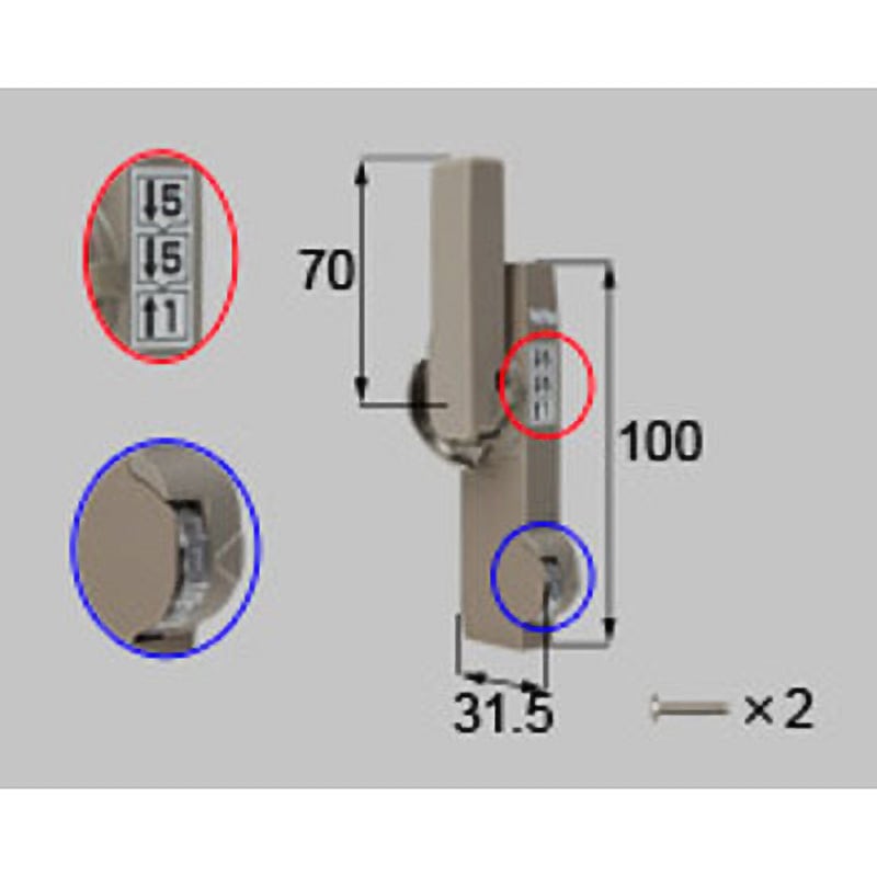 W-01042L-BZLX ダイヤル錠クレセント(中) L(*-01042L-BZLX) TOSTEM(LIXIL) ホワイト色 5,218円
