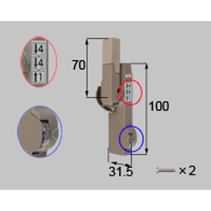 W-01052L-BZLY ダイヤル錠クレセント(中) L(*-01052L-BZLY) TOSTEM(LIXIL) グレー色