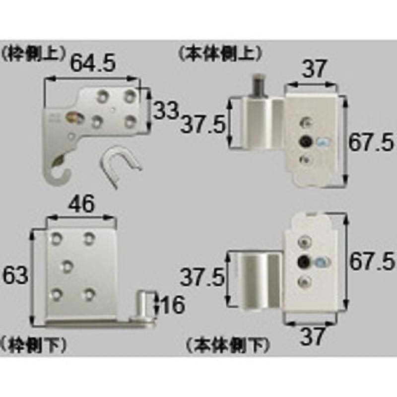 MZDZPC005R ピボット丁番標準トイレ木扉用セット(MZDZPC005*) 1セット TOSTEM(LIXIL) 【通販モノタロウ】