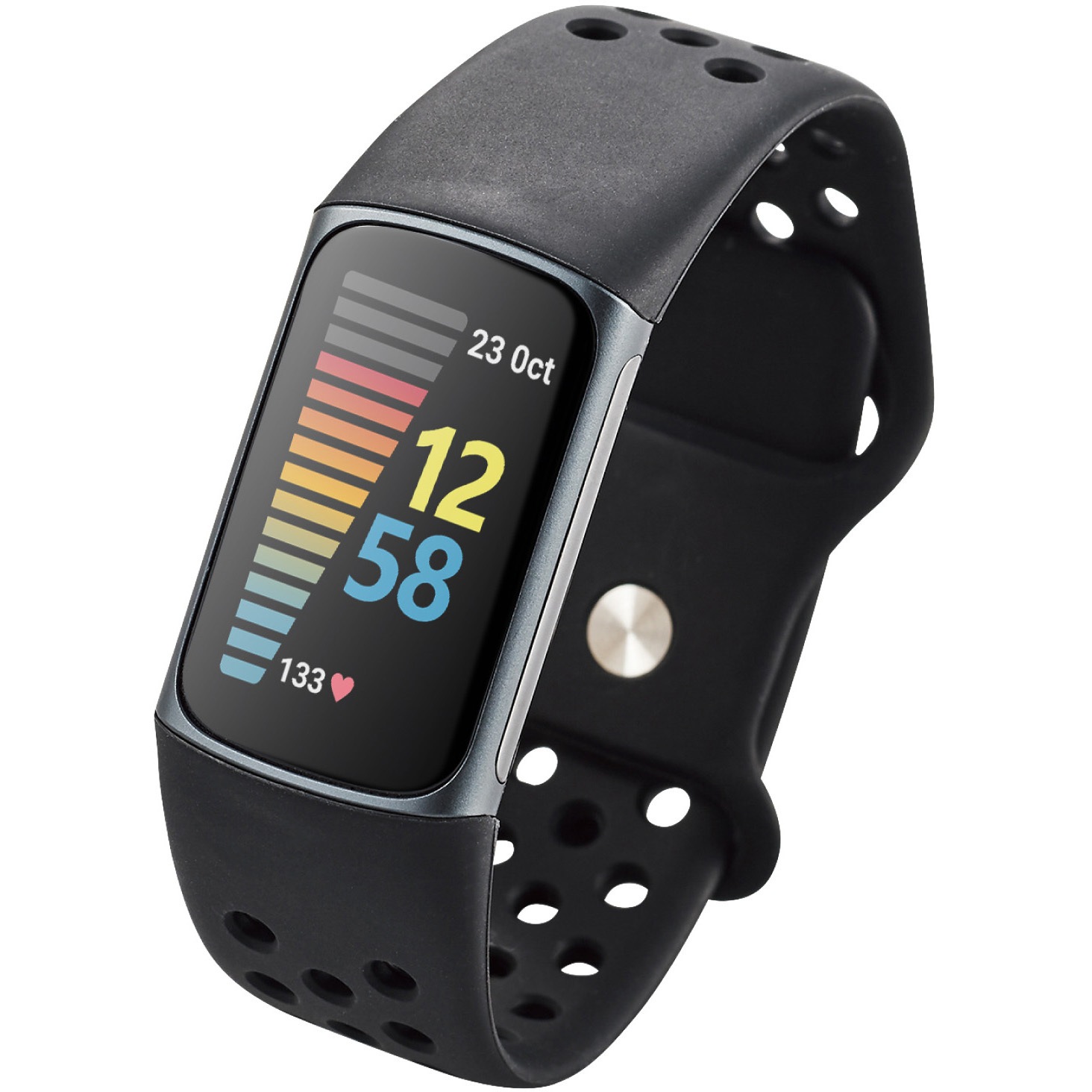 SW-FI221BDSCMBK Fitbit Charge5 交換バンド ベルト 汗・水に強い 通気 