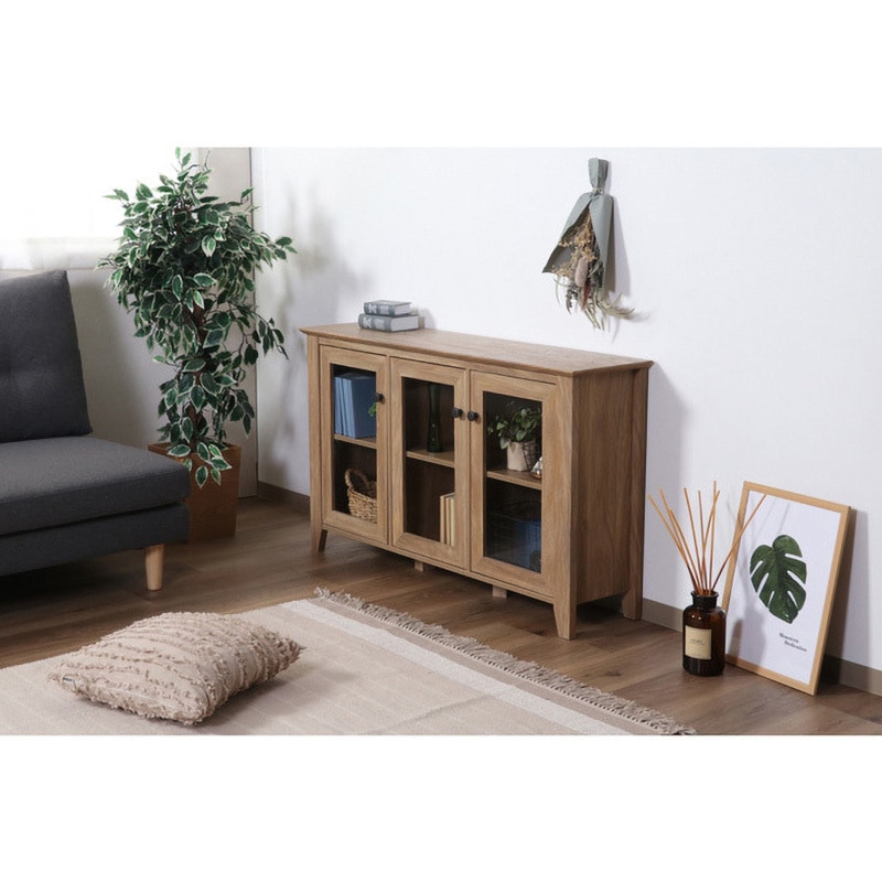 68661 シエロ(cielo) ワイドリビングキャビネット 不二貿易 2段