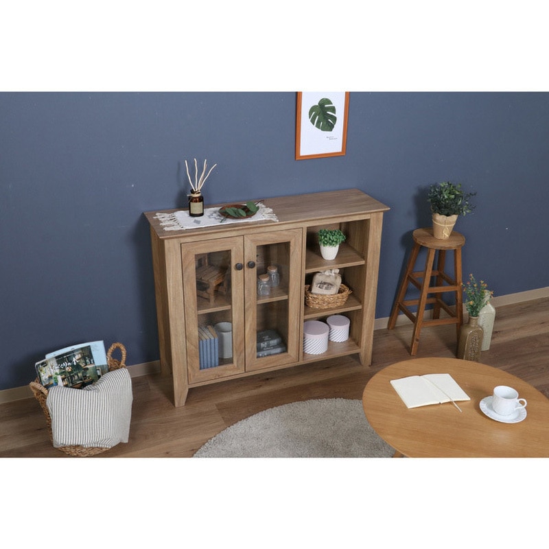 68662 シエロ(cielo) リビングサイドボード 不二貿易 3段 ブラウン色