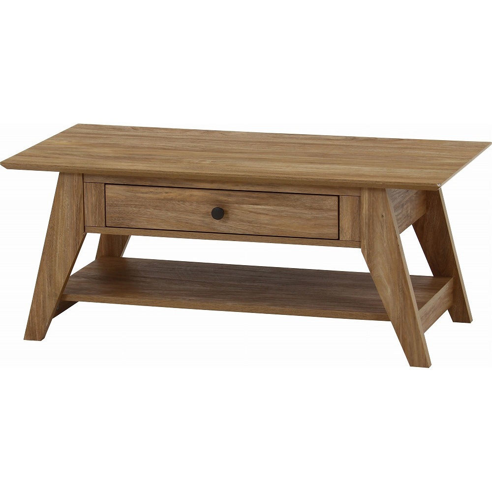 68664 シエロ(cielo) リビングテーブル(引出付) 不二貿易 高さ420mm幅1020mm奥行510mm