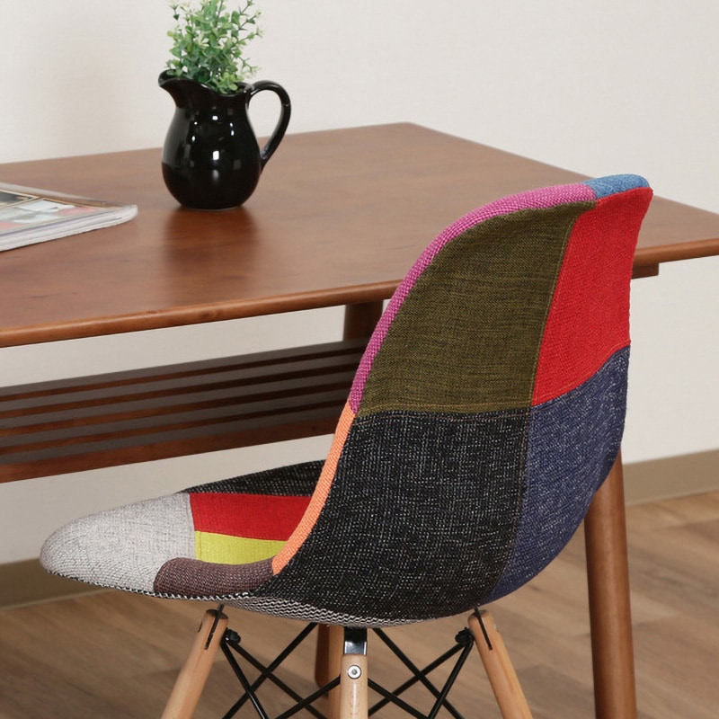 70586 イームズ パッチワークシェルチェア 不二貿易 外寸法510×460