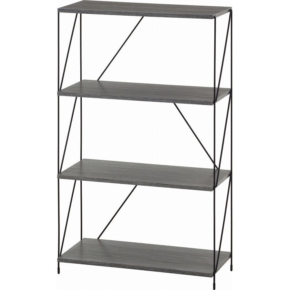 77553 EZBOワイヤーラック4段 60幅 不二貿易 グレー色 - 【通販