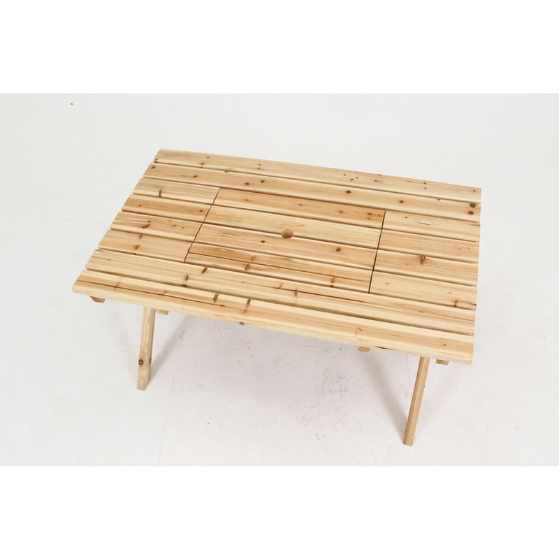 84524 BBQテーブル&ベンチセット コンロスペース付 NA 1台 不二貿易 【通販モノタロウ】