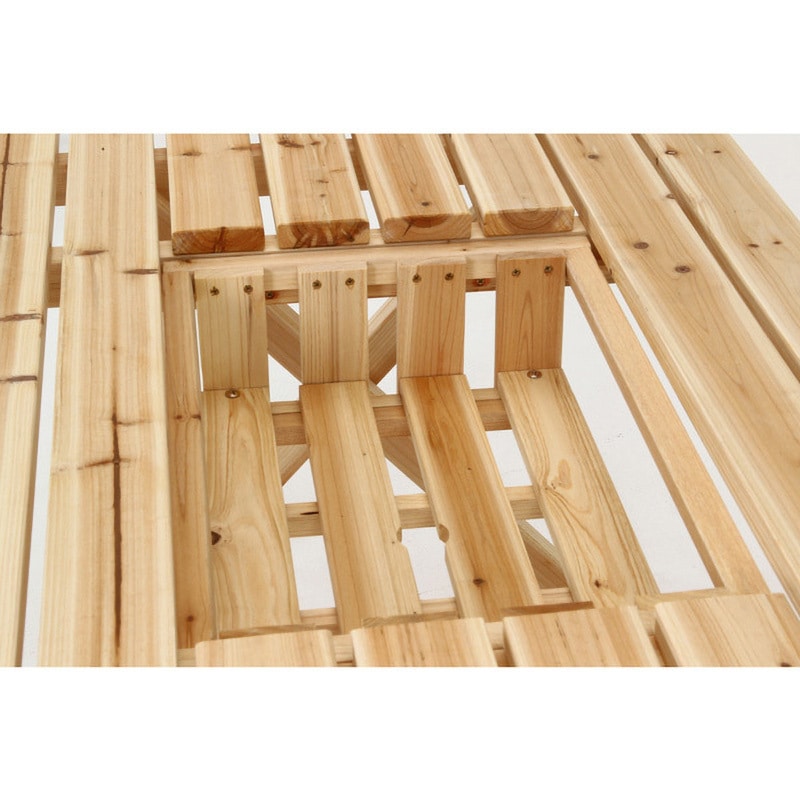 84524 BBQテーブル&ベンチセット コンロスペース付 NA 1台 不二貿易 【通販モノタロウ】