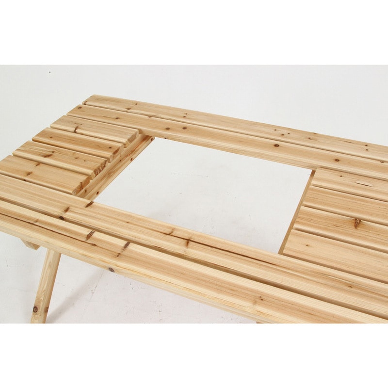 84524 BBQテーブル&ベンチセット コンロスペース付 NA 1台 不二貿易 【通販モノタロウ】