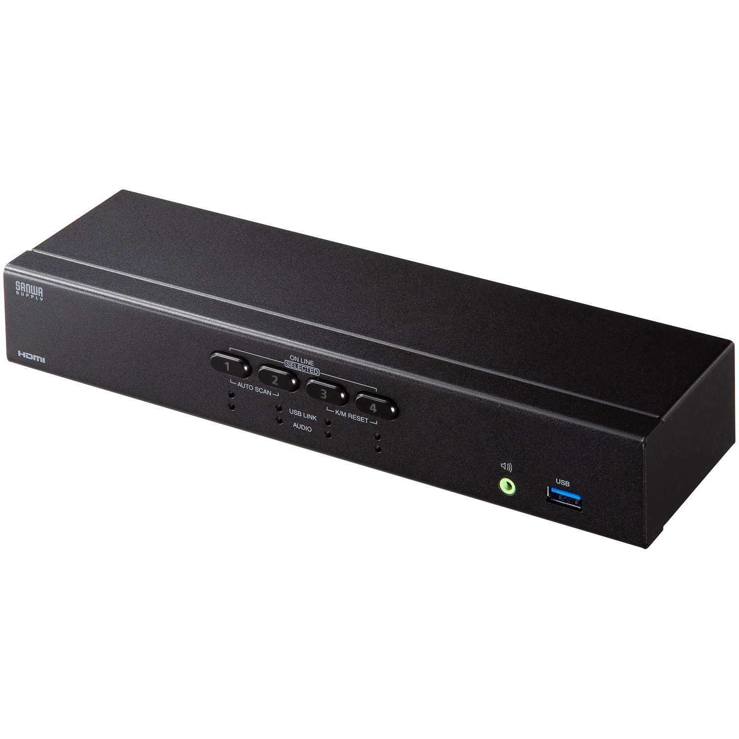 SW-KVM4U3HD パソコン自動切替器 サンワサプライ ケーブル長1.8m