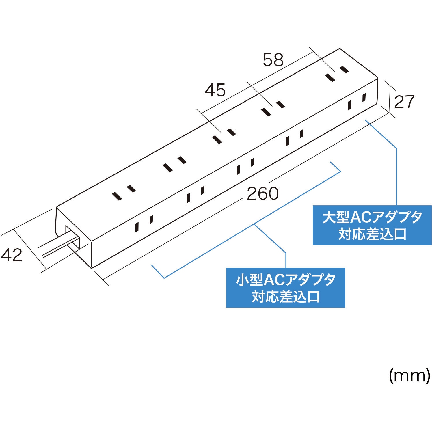 TAP-2210-1W 電源タップ サンワサプライ 10口 2P ○マグネット