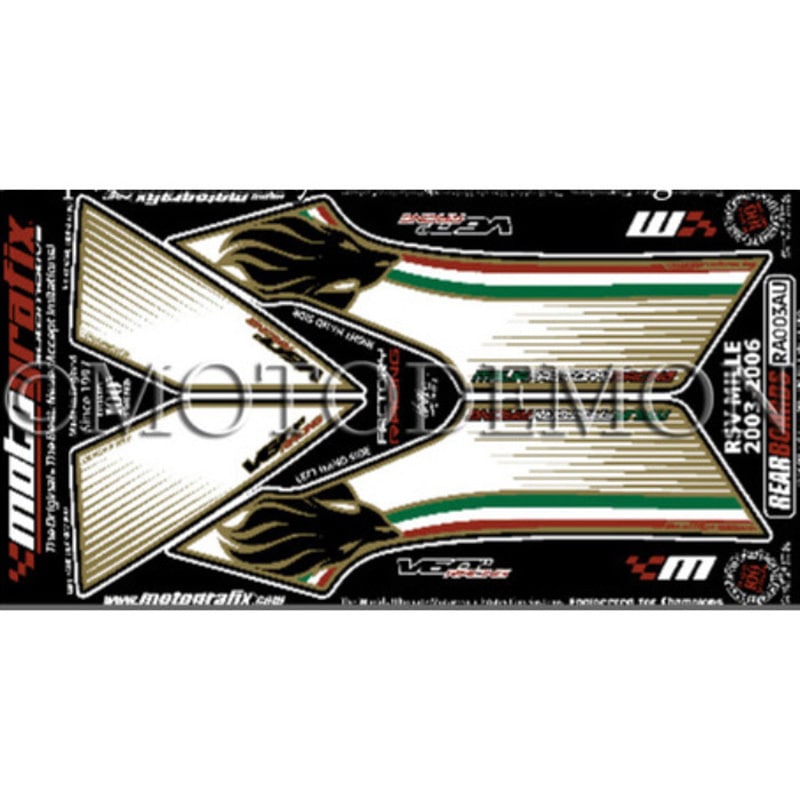 RA003AU REAR BODY PAD MOTO GRAFIX (モトグラフィックス) 適合車種APRILIA RSV1000R /FACTORY(03-06)   RA003AU 11,535円