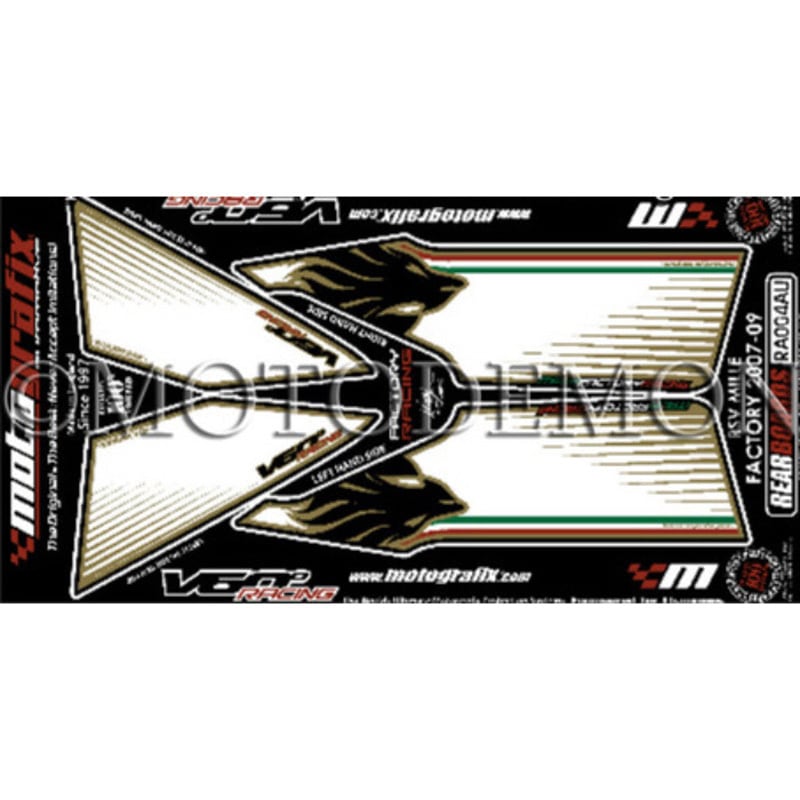 RA004AU REAR BODY PAD MOTO GRAFIX (モトグラフィックス) 適合車種APRILIA RSV1000R/FACTORY(07-)   RA004AU