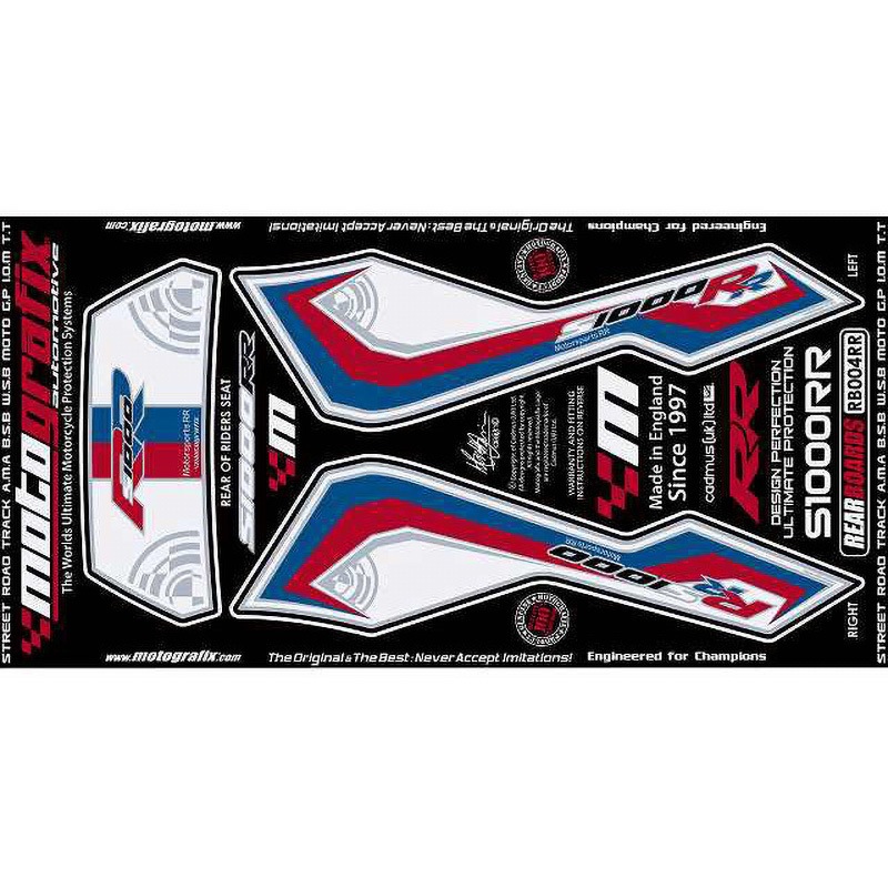 RB004RR REAR BODY PAD MOTO GRAFIX (モトグラフィックス) 適合車種BMW S1000RR(09-11)   RB004RR