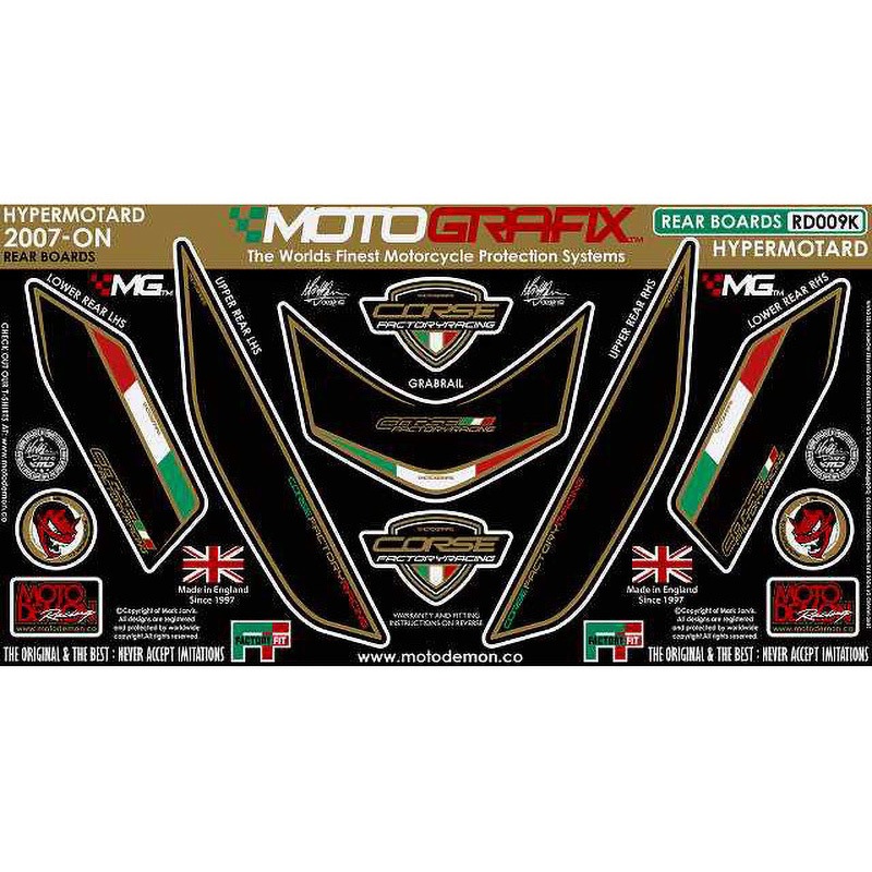 RD009K REAR BODY PAD MOTO GRAFIX (モトグラフィックス) 適合車種 