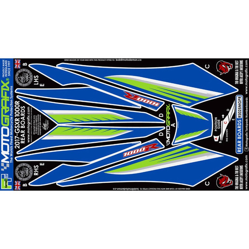 RS025MGPR REAR BODY PAD MOTO GRAFIX (モトグラフィックス) 適合車種 