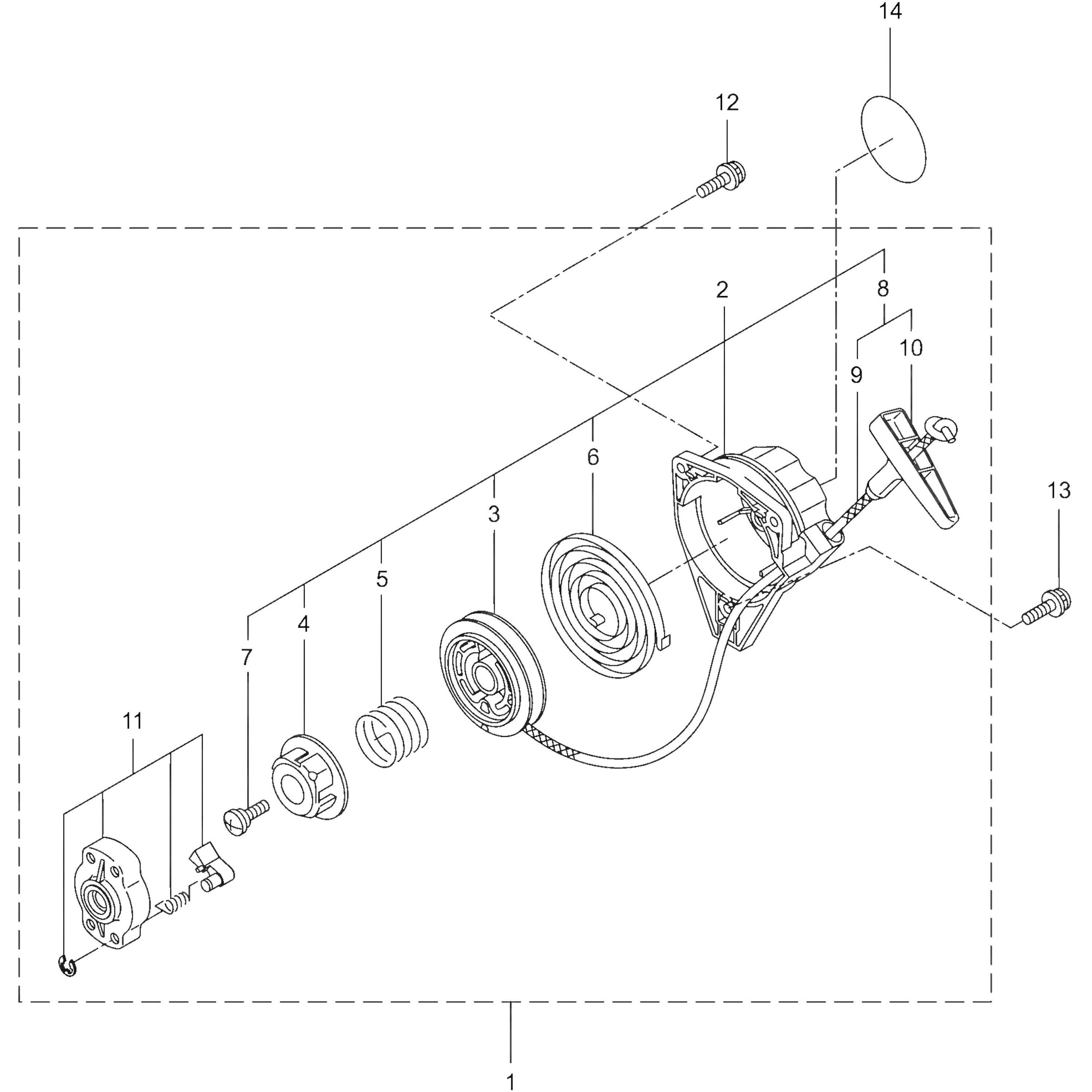283411 BC232SN エンジン リコイルスタータ部品 1個 BIGM(丸山製作所