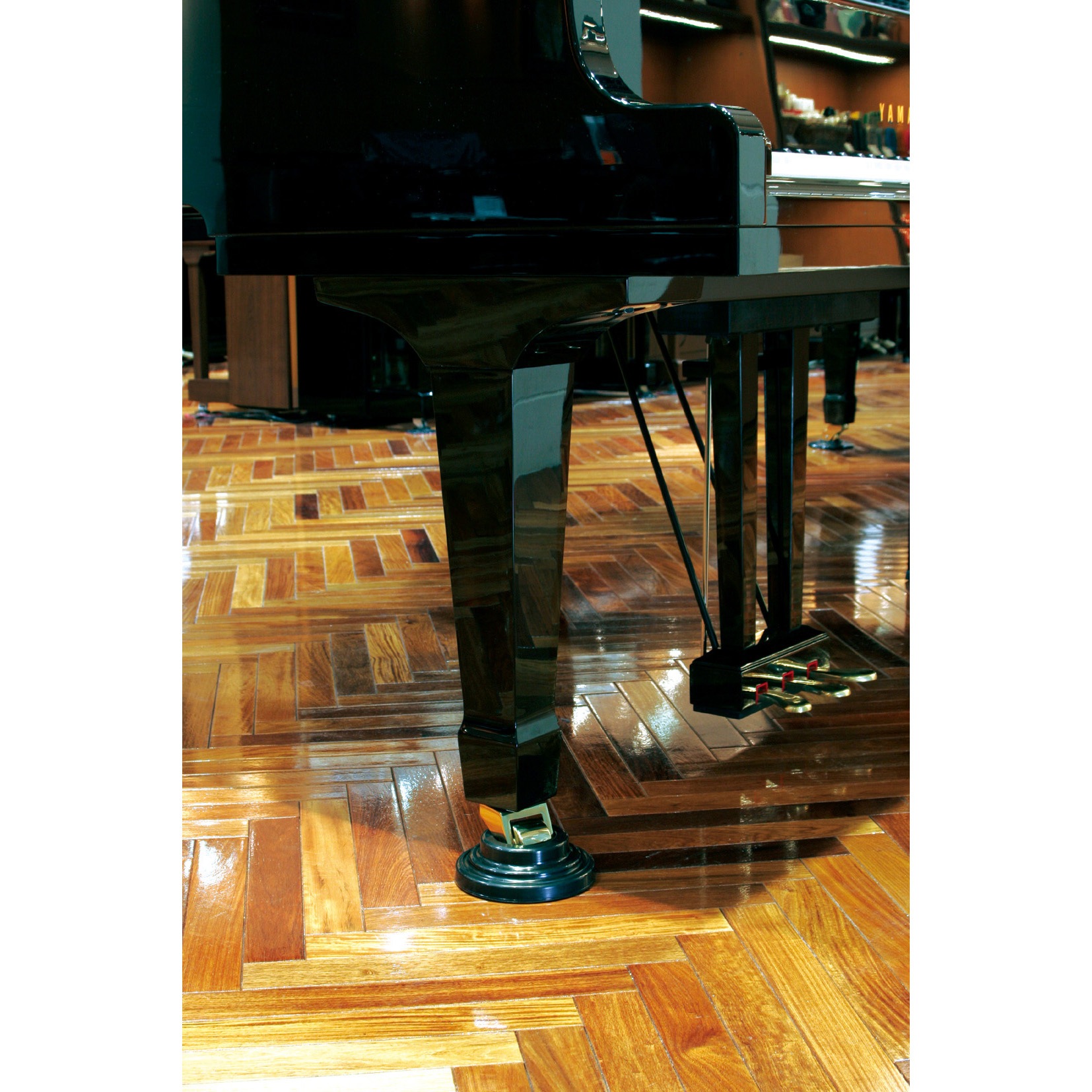 ピアノ転倒防止具〈ニューストップ〉 グランドピアノ用(黒・3個組) 1箱 信越工業(東京) 【通販モノタロウ】