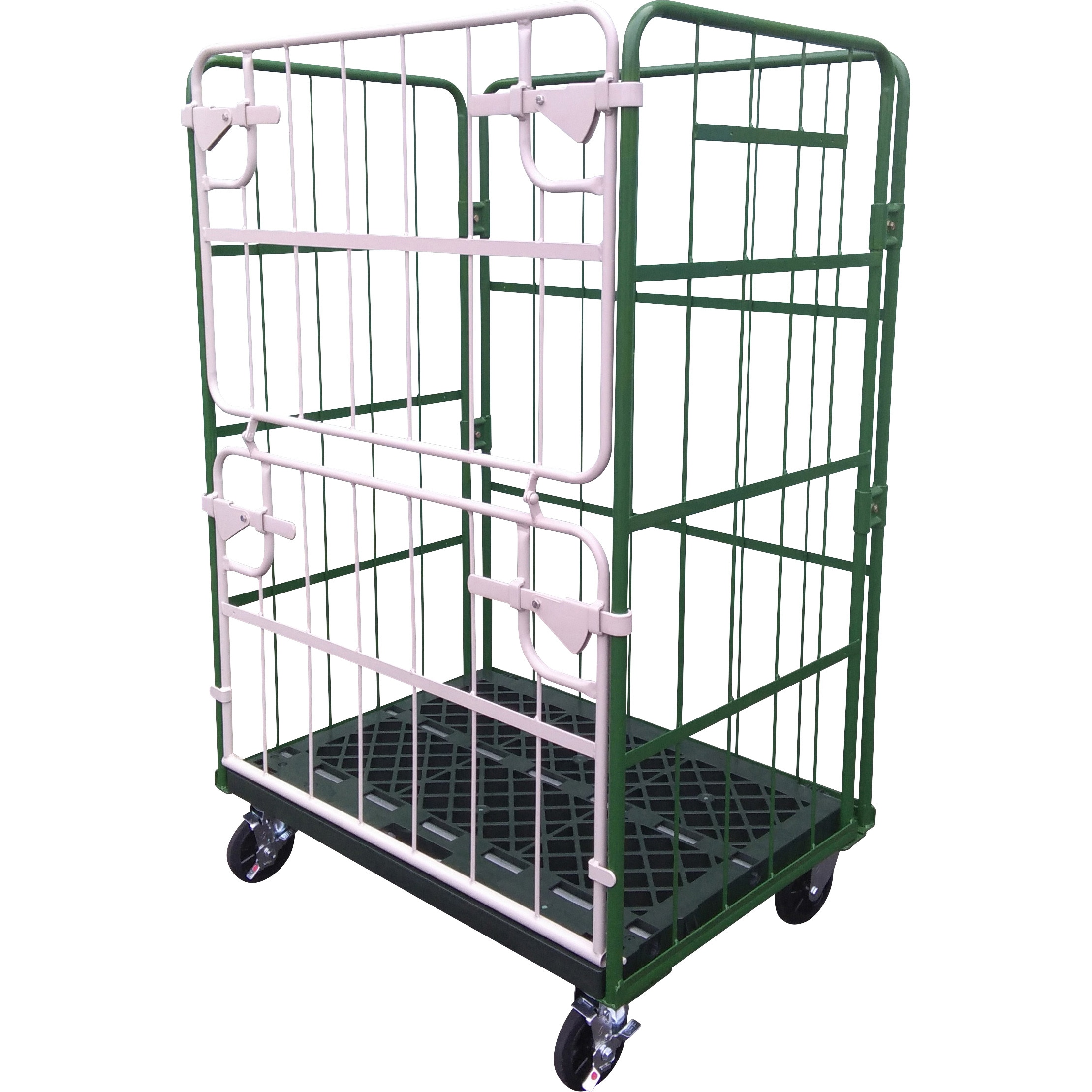 LRC80-PG(WG) LRC80PGダブルゲート付ロールコンビテナー(鉄ジョイント仕様) 1台 ヤマト・インダストリー 【通販モノタロウ】